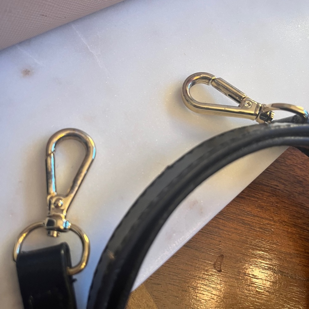 Ted Baker London Blush Pink & Black Structured Top-Handle/Crossbody Bag (EUC) - Picture 9 of 16